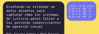 (Español) Rights Con: Diseñar un estándar de datos abiertos para demostrar cómo los sistemas de justicia penal fallas a las sobrevivientes de agresión sexual